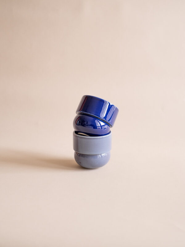 RUNO Set of Plant Pot Covers Size S + S (Cobalt + Violet)