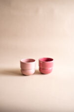 RUNO Set of Plant Pot Covers Size S + S (Light Pink + Dark Pink)