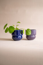 RUNO Set of Plant Pot Covers Size M + M (Cobalt + Violet) - Image 2