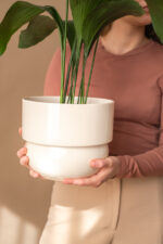 RUNO (large) Plant Pot Cover (Beige) 13,5 cm - Image 2