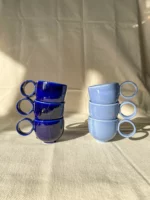 espresso cup with handle (60 ml) blue - Image 6