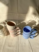 espresso cup with handle (60 ml) pink - Image 4