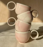 espresso cup with handle (60 ml) pink - Image 3