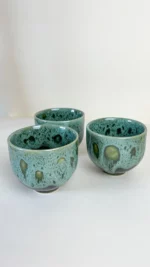 Tea Bowl (bottle green with effect) - Image 2
