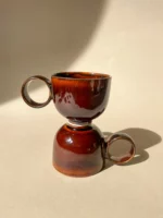 espresso cup with handle (60 ml) honey-colored - Image 2