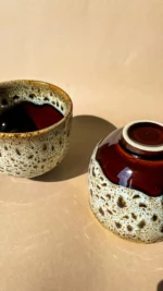 Tea Bowl 7.44 oz (honey-colored with effect) - Image 2