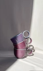 espresso cup with handle  (60 ml) purple - Image 2