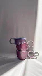 espresso cup with handle  (60 ml) purple - Image 3