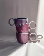 espresso cup with handle  (60 ml) purple