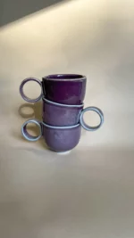 espresso cup with handle  (60 ml) purple - Image 4