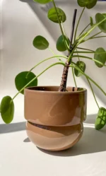 RUNO (midi) plant pot cover (caramel) 13,5 cm