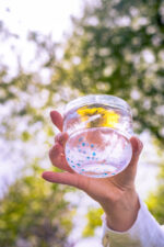 DRINKING GLASSES (set of 2) - blue spots