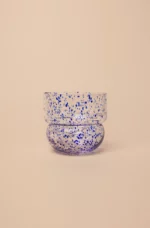 DRINKING GLASSES (set of 2) - cobalt spots