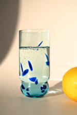 DRINKING GLASSES SLIM (2 pieces, 7.4 oz) blue with cobalt