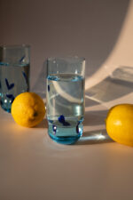 DRINKING GLASSES SLIM (2 pieces, 7.4 oz) blue with cobalt - Image 4