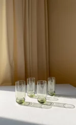 DRINKING GLASSES SLIM (2 pieces, 7.4 oz) grayish green