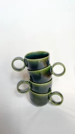 espresso cup with handle  (60 ml) green