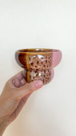 Tricolor Tea Bowl (pink panther)