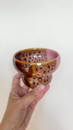Tricolor Tea Bowl (pink panther) - Image 2