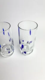 DRINKING GLASSES (2 pieces, 7.4 oz) transparent with cobalt - Image 2