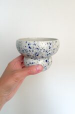 Tea Bowl Large (cobalt blue splashes)