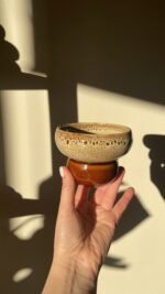 Tea Bowl Large (honey-colored with effect) - Image 6