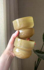 DRINKING GLASSES (set of 2) – mocha and golden brown - Image 2